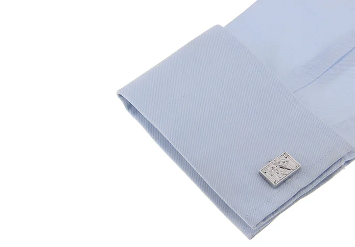 

iGame 1 Pair Retail Men's Cufflinks Silver Color Brass Fashion Business Design Free Shipping