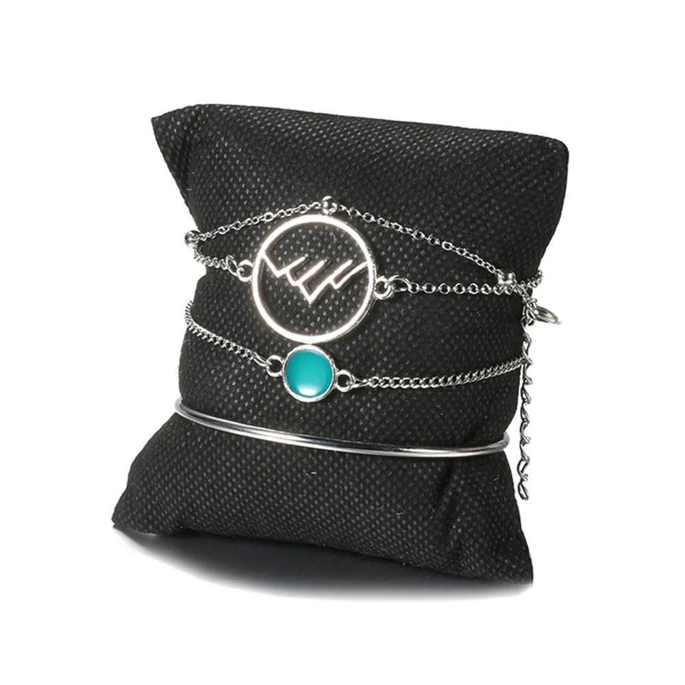 4 шт./компл. в богемном стиле винтажном Пляжные браслет драгоценный камень горный