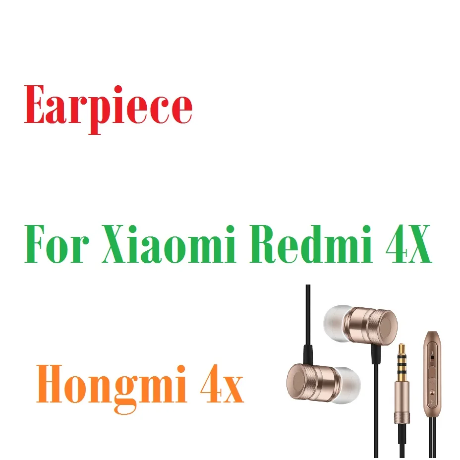 

Professional Earphone Metal Heavy Bass Music Earpiece for Xiaomi Redmi 4X Headset fone de ouvido With Mic