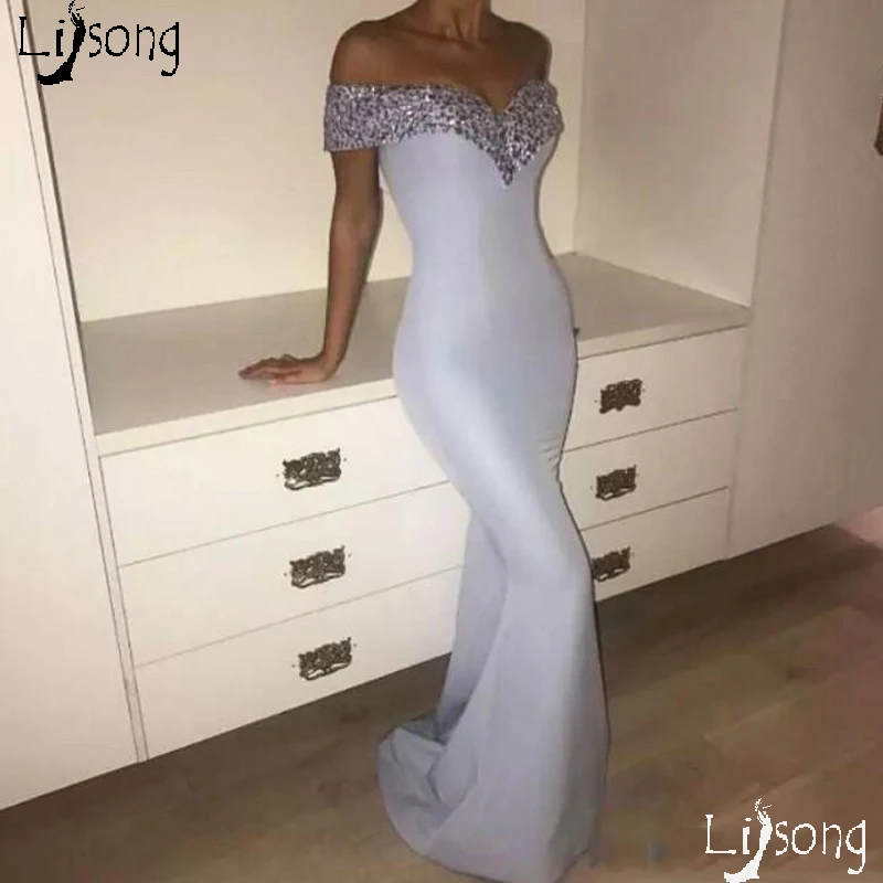 Платье футляр с блестками Lavender Lilac женское платье для выпускного бала в пол