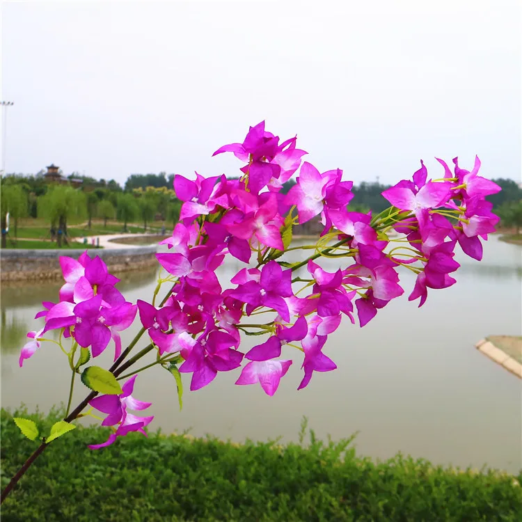 C 103cm purple Декоративные Шелковые искусственные цветы бугенвилля искусственный цветок ветка для свадьбы домашняя декоративная Арка Декор отеля 118 см - Цвет: C 103cm purple