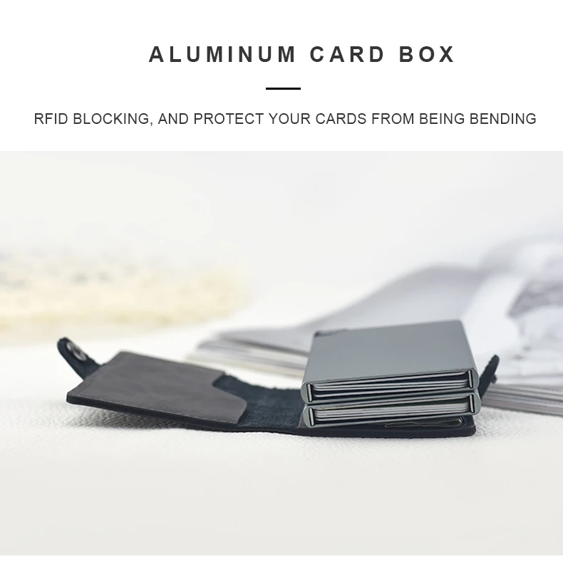 Высокое качество держатель для карт с RFID Card Case автоматический деньги клип мини кошелек