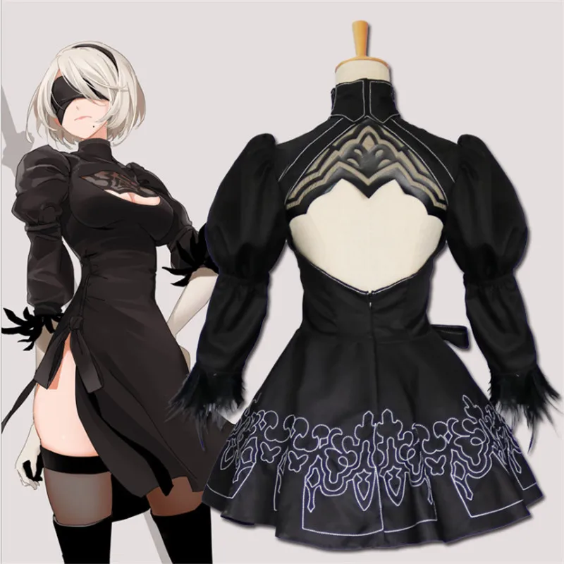 COSHER Nier Automata Косплей Костюм йорха 2B сексуальный наряд игровой костюм для женщин