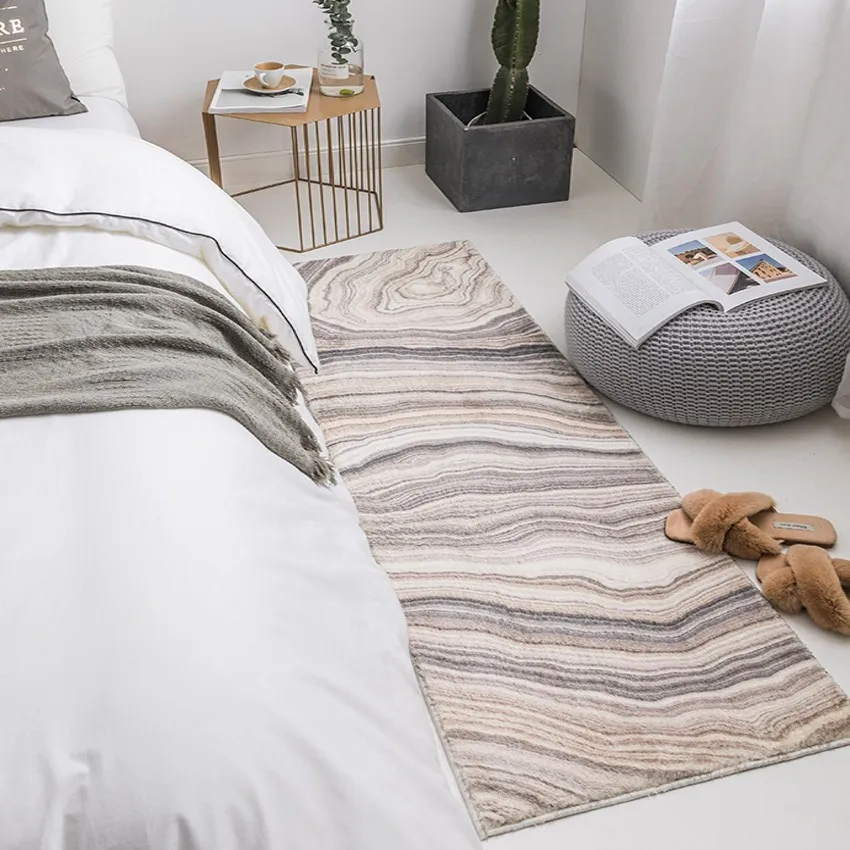 Blown sands geometric long size runner rug soft touch shaggy bedside carpet decoration ground mat | Дом и сад