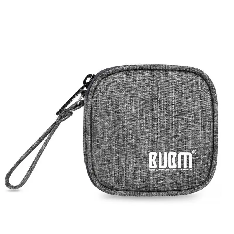 square gray BUBM сумка маленькая электроника и аксессуары наушники/кабель изменение Кошелек Дорожная сумка дорожная сумка чехол для переноски - Цвет: square gray