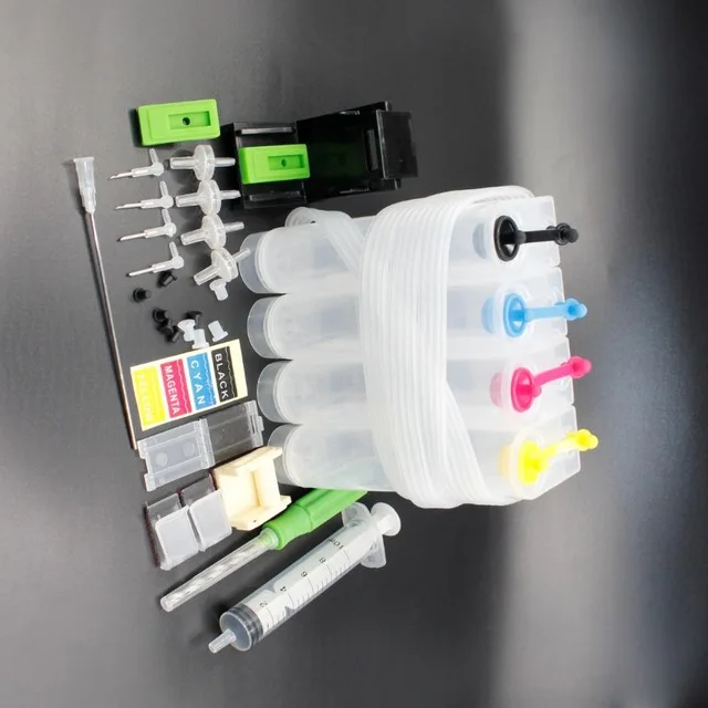 XIMO DIY СНПЧ для 4 цвета принтеры с принтом клякс от чернил загибающаяся часть трубы