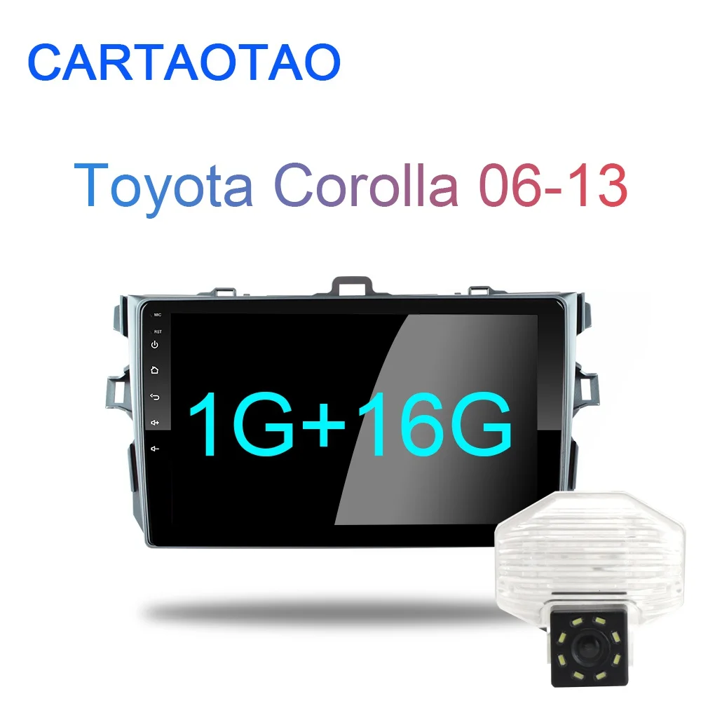 1G-16G-SXT 2G+ 32G " 2din Android 8,1 GO автомобильный dvd-плеер для Toyota Corolla E140/150 2006-2013 автомобильный Радио gps навигация wifi плеер - Цвет: 1G-16G-SXT