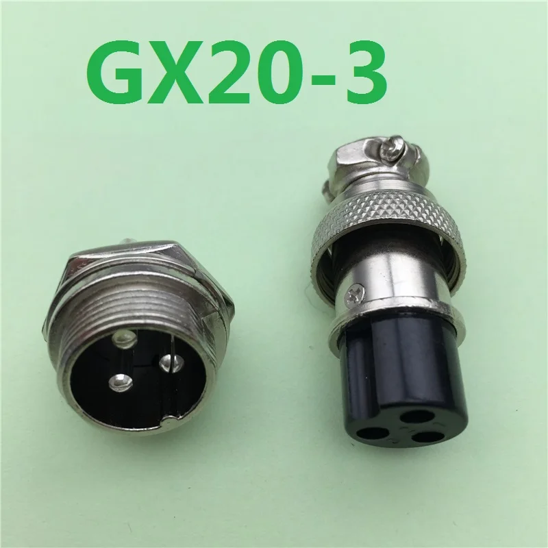 1 шт./лот L95 GX20 3-штырьковый штекер и гнездо 20 мм проводной панельный соединитель
