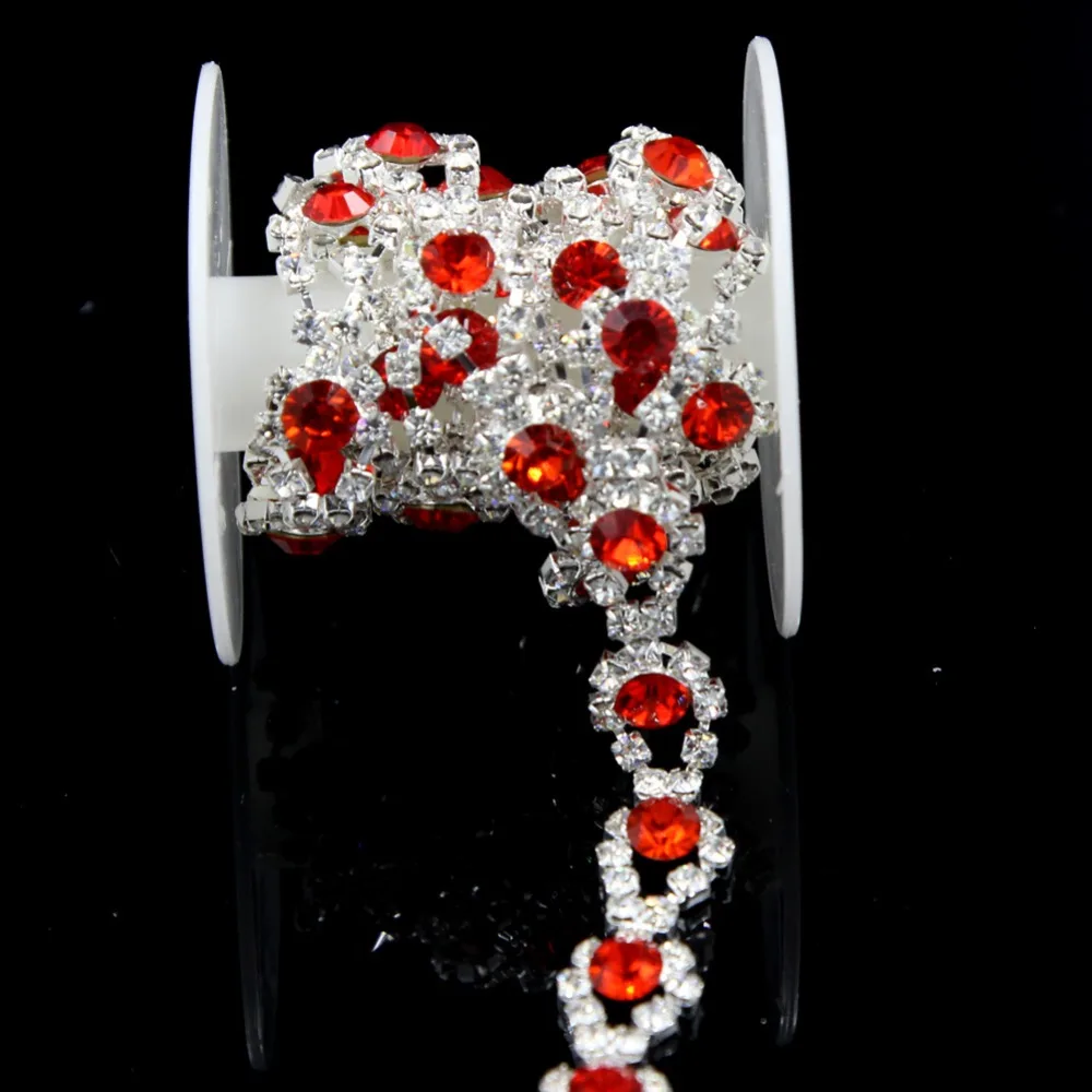 Стразы с прозрачными кристаллами 5 ярдов 14 мм отделка цепочки Свадебный костюм