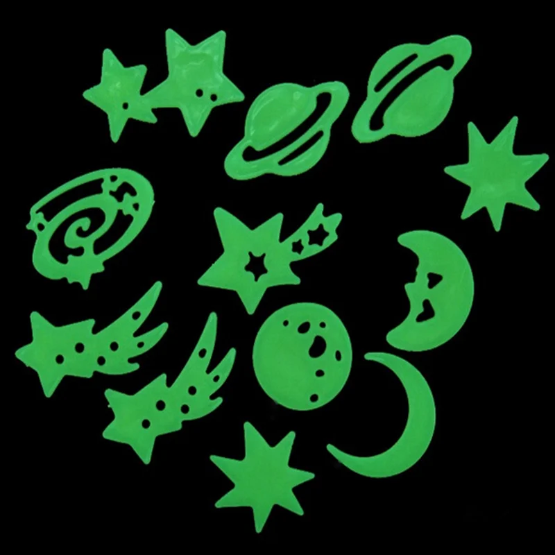 12 шт./компл. детские наклейки с милой комнатной Вселенной цветные звезды