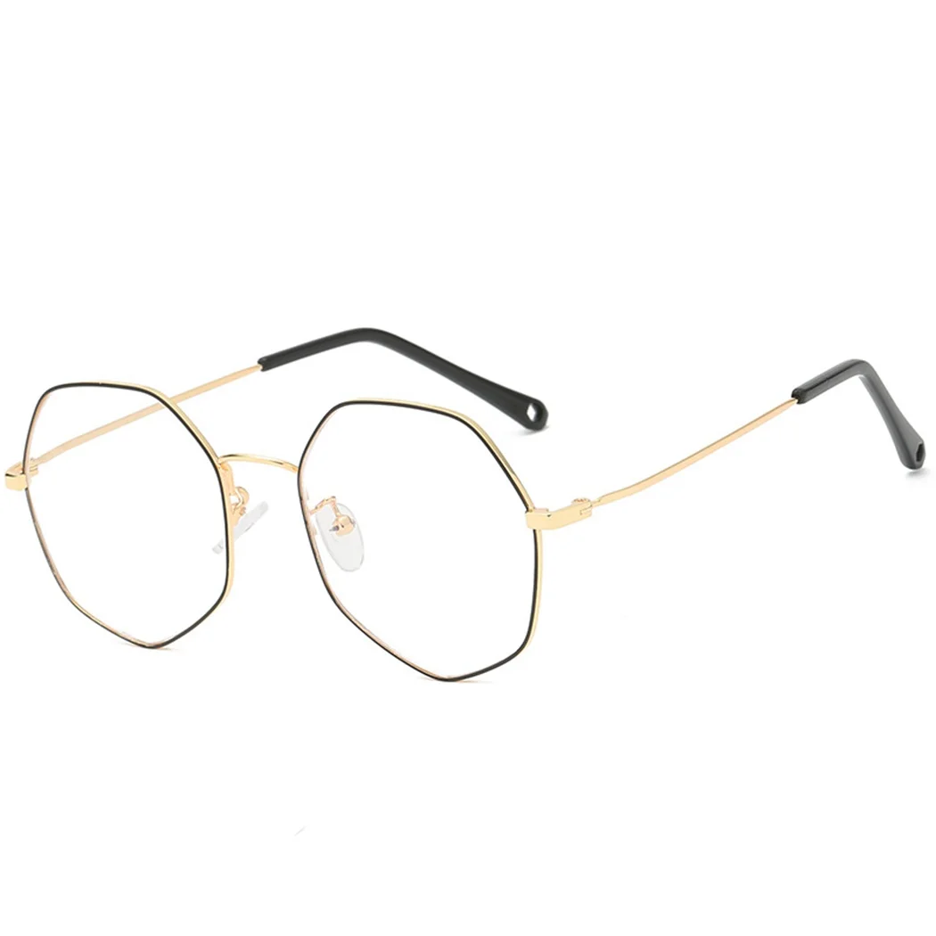 Новые Ретро необычные очки для женщин и мужчин металлические Прозрачные плоские