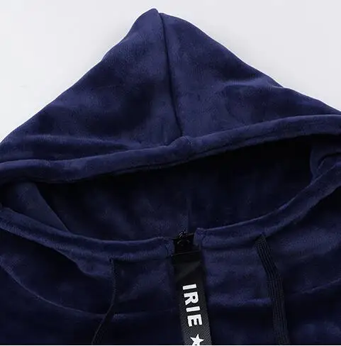 

Rlyaeiz Tracksuit Women 2 Piece Set 2018 Autumn Winter Gold Velvet Sportswear Women Fashion Hooded Hoodies + Pants Sweat Suit