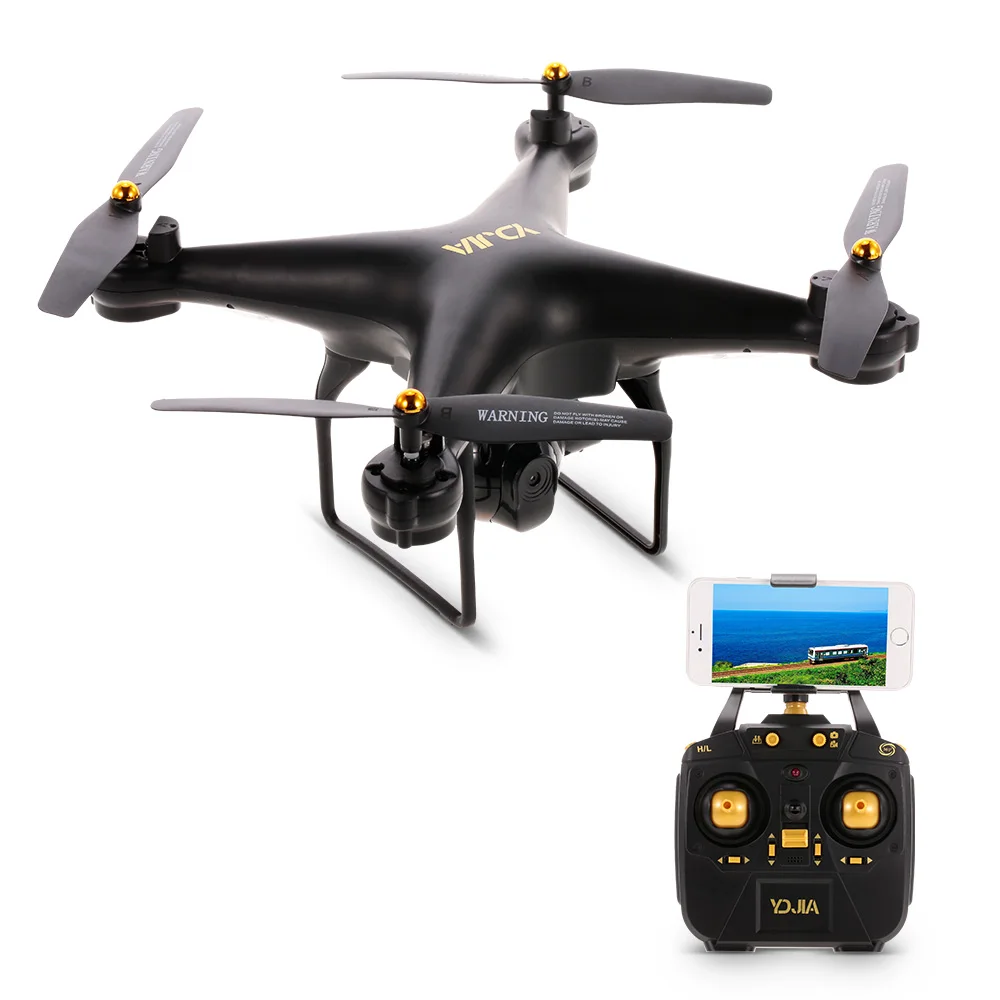 Дрон с камерой D68W 2.0MP Wifi FPV режим удержания высоты Безголовый 3D флип один ключ