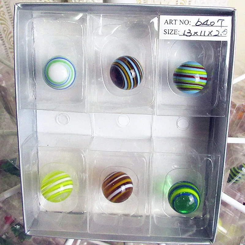 12 шт. оптовая продажа полосатый ручной выдувной стеклянный шар модель маленькая