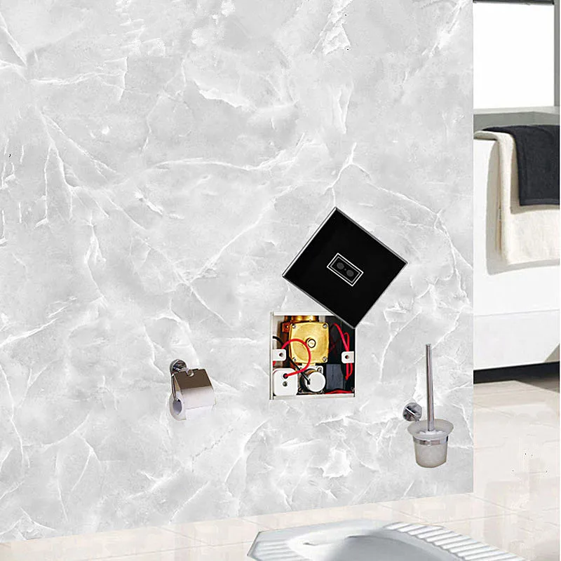 Concealed AC220V and DC6V Automatic induction stool flusher with water volume adjustment Tempered glass sensor panel J18117 |