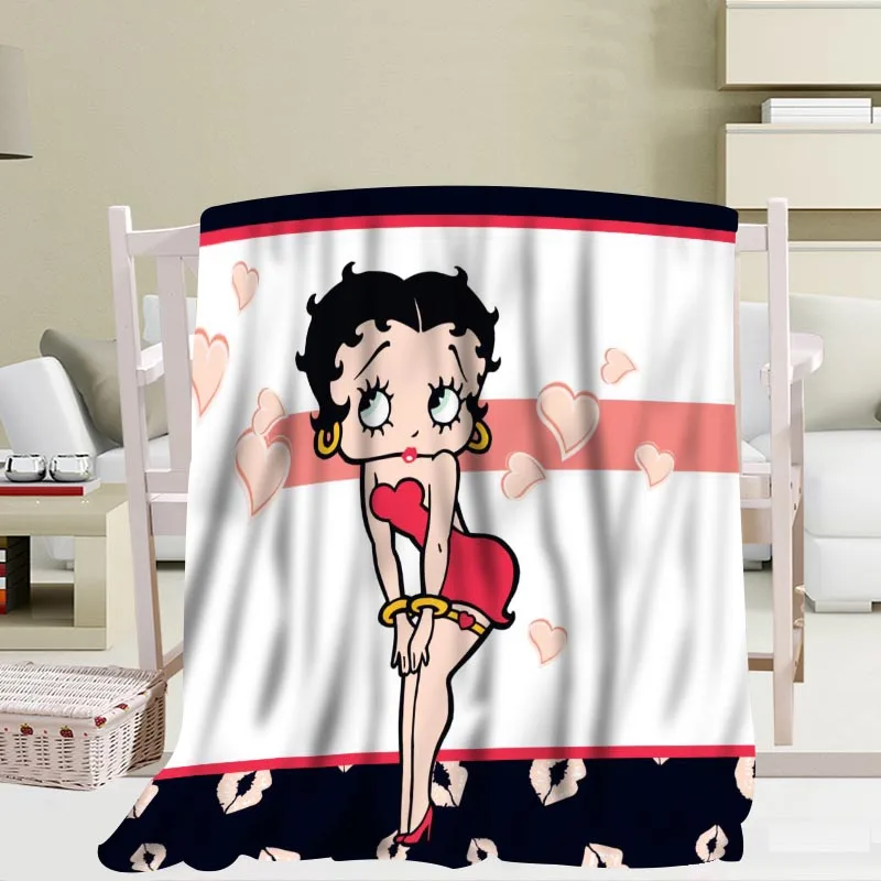 Новое поступление на заказ Betty Boop одеяло диван Новое одеяло портативное мягкое одеяло кровать самолет путешествия взрослый домашнее полотенце - Цвет: Blanket