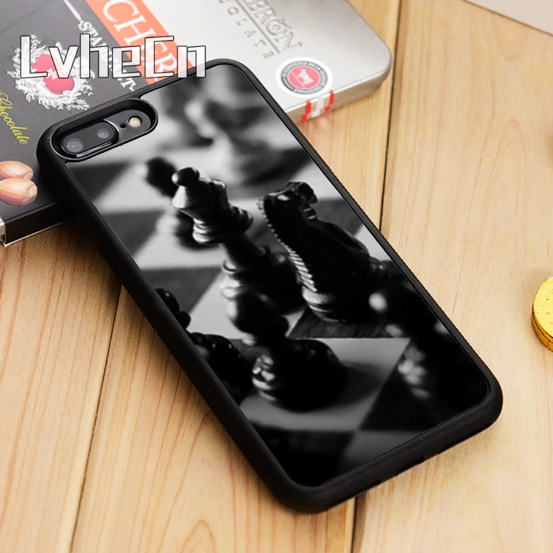 LvheCn шахматная доска с принтом Роскошный чехол для телефона iPhone 5 6s 7 8 plus 11 12 Pro X XR XS