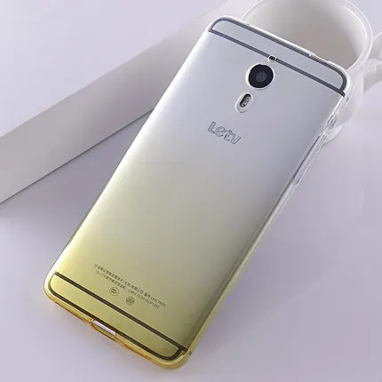 Gold Letv Le 1 Pro Чехол X800 Прозрачный Тонкий силиконовый чехол 5," Ультратонкий чехол на заднюю панель с эффектом градиента - Цвет: Gold
