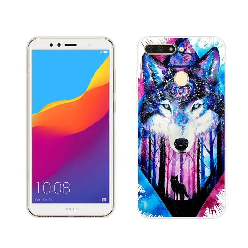 Чехол для Huawei Y6 Prime 2018 мягкая задняя крышка из ТПУ чехол телефона искусственная