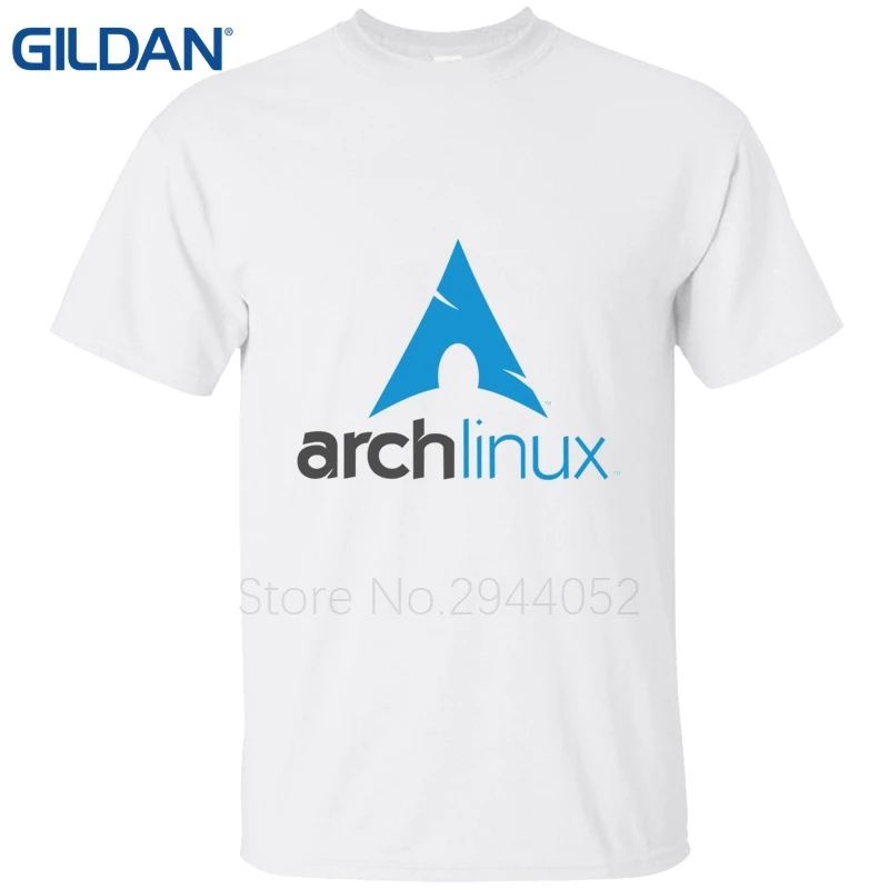 Novelty tshirt Arch Linux Logo Better blue Short Sleeves men tee shirt cotton simple jersey O-Neck | Мужская одежда