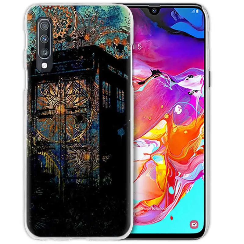 Box Доктор Кто чехол для samsung Galaxy A50 A70 A20e A40 A30 A20 A10 A8 A6 плюс A9 A7 Прозрачный жесткий чехол из ПК для телефона Ван Гог, Лидер продаж