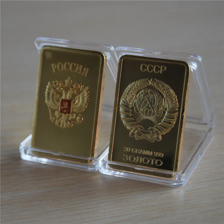 1 шт./лот Редкие 1 OZ. Нажмите на изображение для просмотра в полный размер Советская российская СССР CCCP чистый. 999 24K золотой слоистый слиток Бар Золотой бар