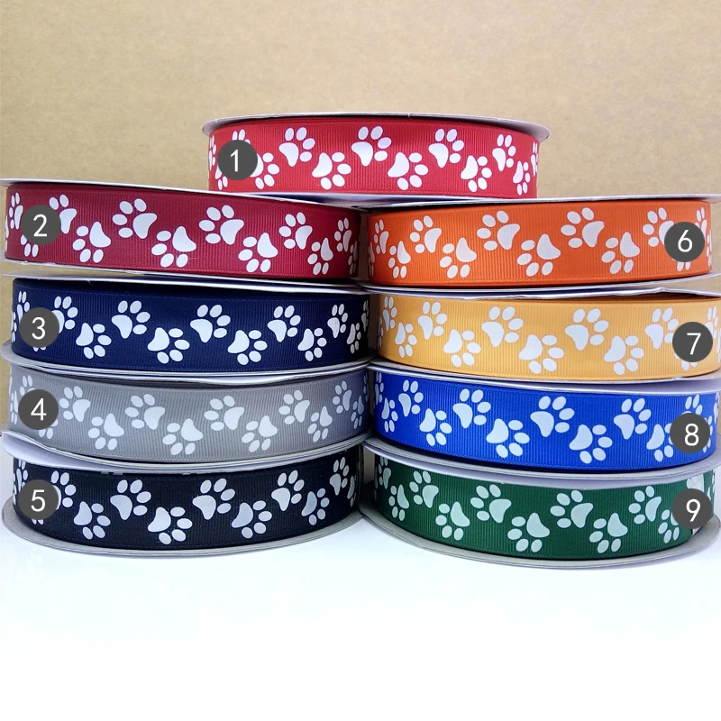 Бесплатная доставка 50 ярдов точек Золотая фольга шеврон печатная grosgrain лента|printed