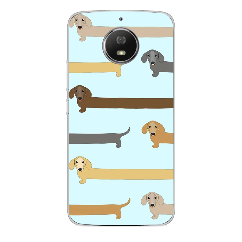 Ciciber чехол для телефона Motorola Moto G6 G5 G4 G5S M мягкий TPU E5 E4 Z2 Z3 C Play Plus Go X4 One Power Back Dachshund Dog |