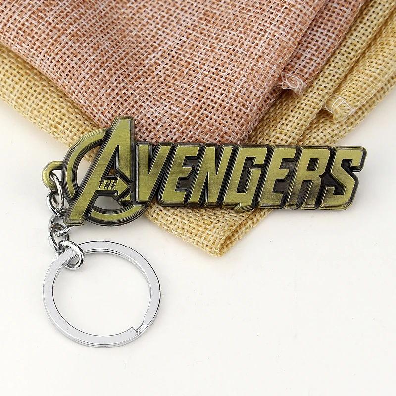 Marvel Movie The Avengers Letters Logo автомобильный брелок из сплава лучший друг подарок на