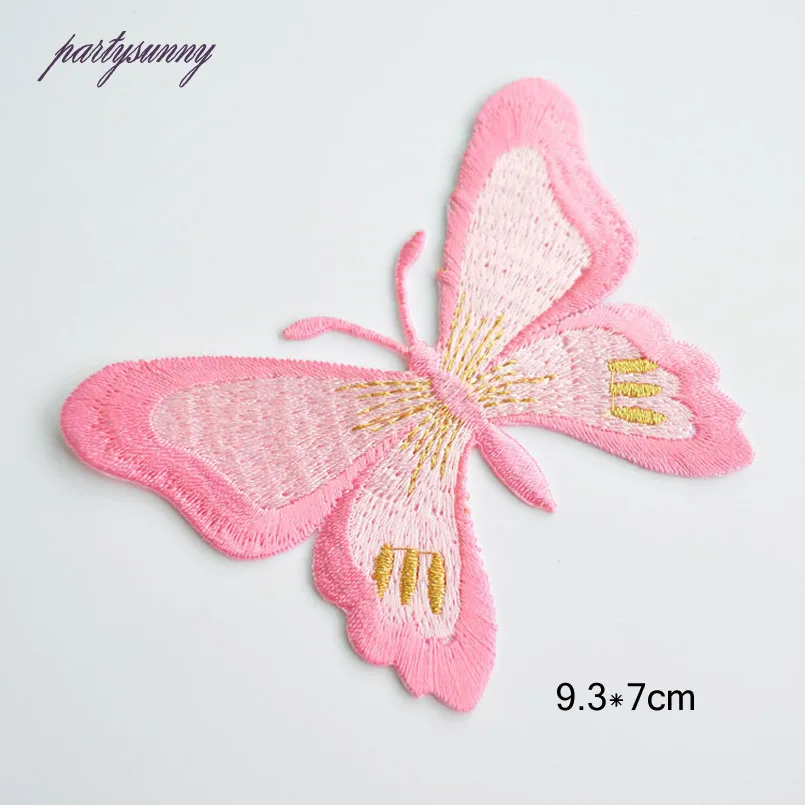 PF Бабочки Вышивка Патч Полоса Многоцветная Одежда Аппликация Аксессуары Платье