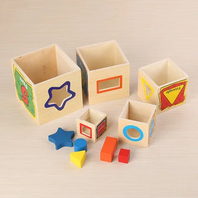 Новые Детские деревянные игрушки 5 коробка красочный креативный Конструктор из