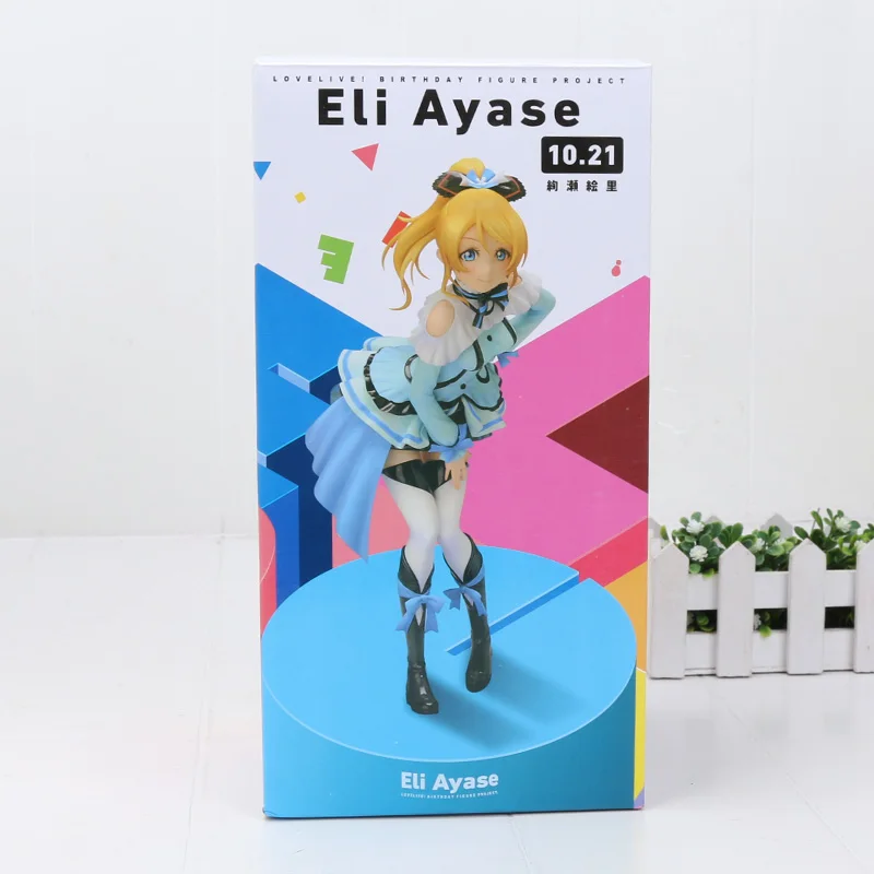 Eli with box Обувь в стиле аниме «Живая любовь! Tojo Nozomi Umi Sonoda Kotori Maki Birthday Project Ver. 1/8 масштаб окрашенная фигурка Коллекционная модель игрушки 18-21 см - Цвет: Eli with box