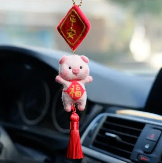 God of wealth lucky pig safe и car wool набор для рукоделия шерстяная войлочная игла украшение