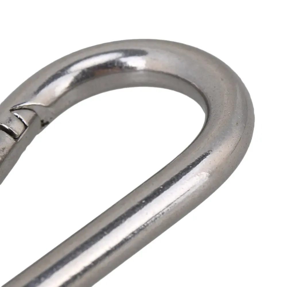 5PCS M5x50mm Multifunctional 304 Stainless Steel Spring Snaps Carabiner Quick Link Lock Ring Hooks | Обустройство дома