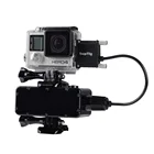 5200MA водонепроницаемый внешний аккумулятор зарядное устройство + подводный защитный корпус Чехол Скелет оболочка для Go Pro Hero4 hero3 + 3 зарядки