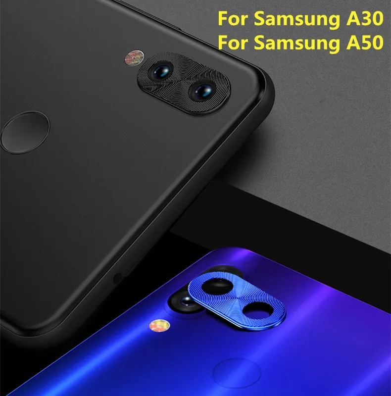 Защитное кольцо для объектива камеры Samsung A50 алюминиевое покрытие Galaxy A30 чехол