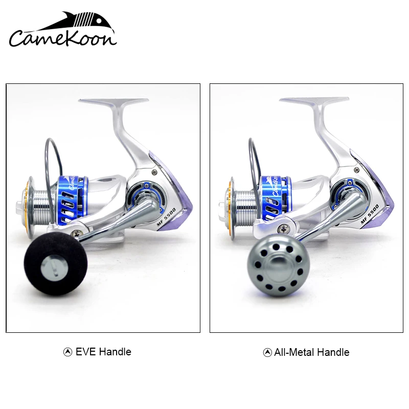 CAMEKOON MF5500 цельнометаллическая 4,6: 1 Передаточное отношение 12+ 1 подшипники Плавная Катушка для спиннинга соленой воды