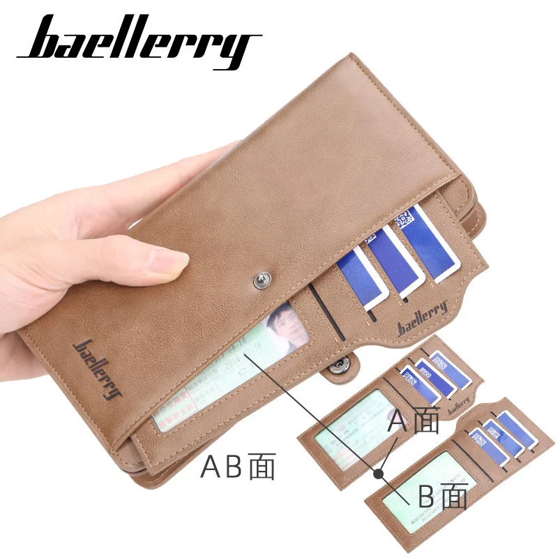 Baellerry высокое качество мужские кожаные кошельки модные дизайнерские на молнии