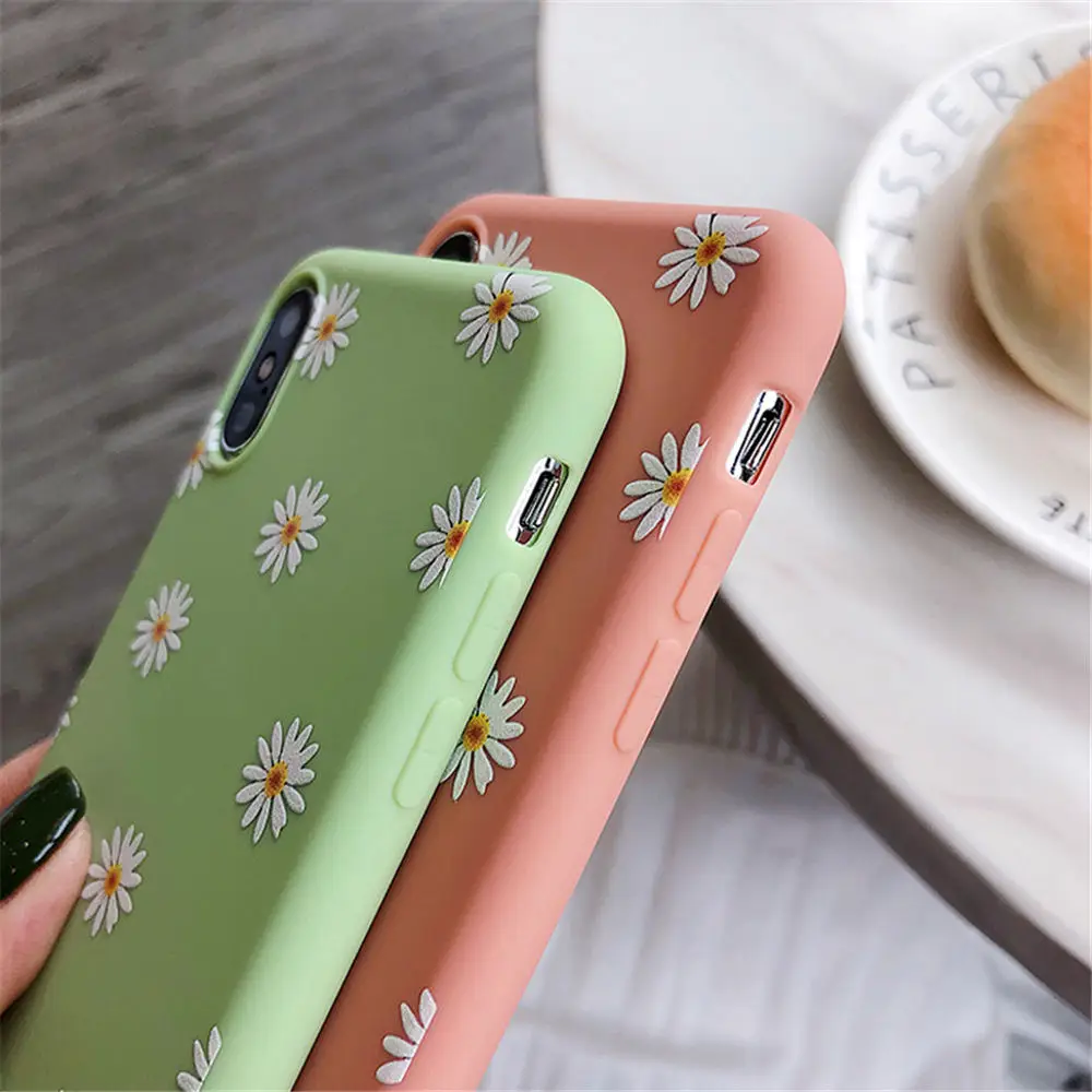 Чехол для телефона Moskado Flowers для iPhone 11 Pro X XR XS Max 7 8 6 6s Plus 5 5S SE Хризантема Цветочный Мягкий ТПУ силиконовый чехол