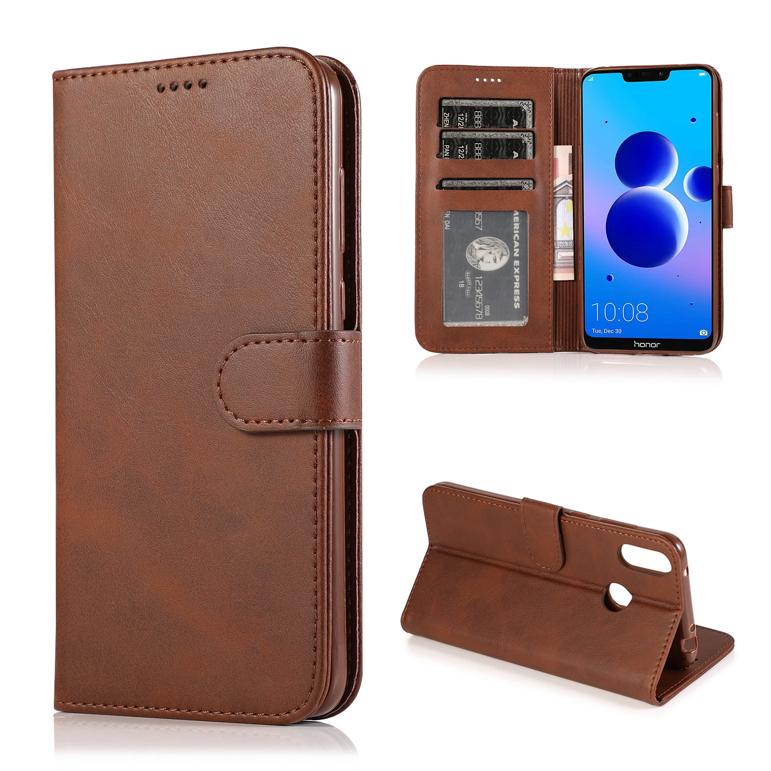 Чехол для huawei Honor 10 lite/P Smart 2019/8X/10/7A/7C/8C роскошный модный флип-кейс из искусственной