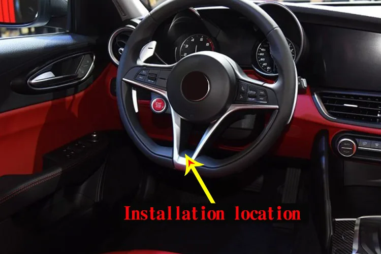 Углеродное волокно стиль для Alfa Romeo Giulia Stelvio автомобильные аксессуары ABS Рулевое колесо украшения полосы отделка