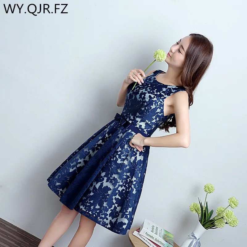 QQCLF802# Лето новая короткая юбка для невесты и сестры Платья для подружек невесты маленькое праздничное платье на заказ