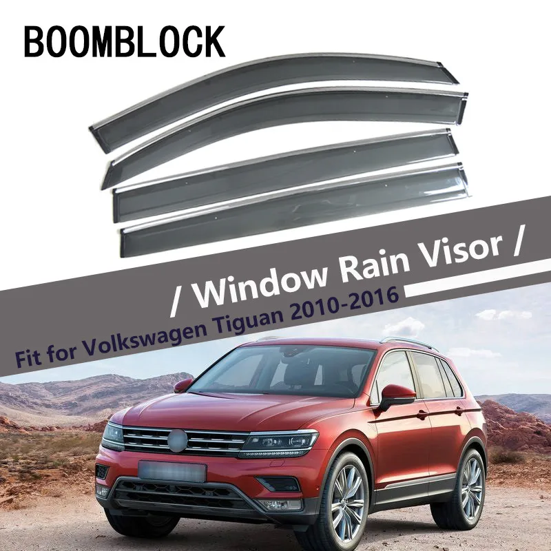 Козырёк от дождя и дыма для VW Tiguan 2016 2015 2014 2013 2012 2011 2010 4 шт.|Навесы укрытия| |