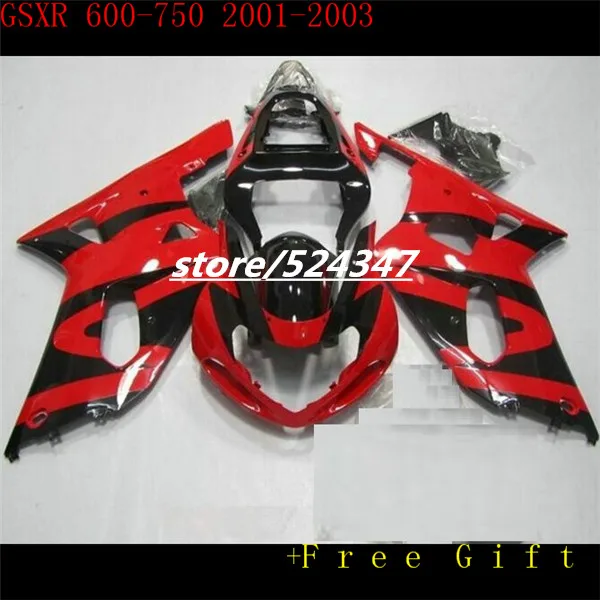 

100% of cheap selling motorcycles from repsol GSXR600 750 01 02 03 GSXR600 750 red body fairing black part three