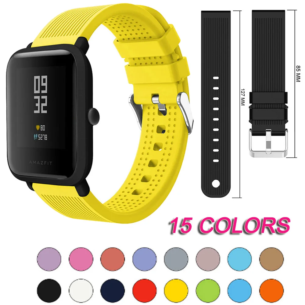 Ремешок силиконовый для смарт часов Xiaomi Huami Amazfit Bip Youth Edition 20 мм|Ремешки часов| |