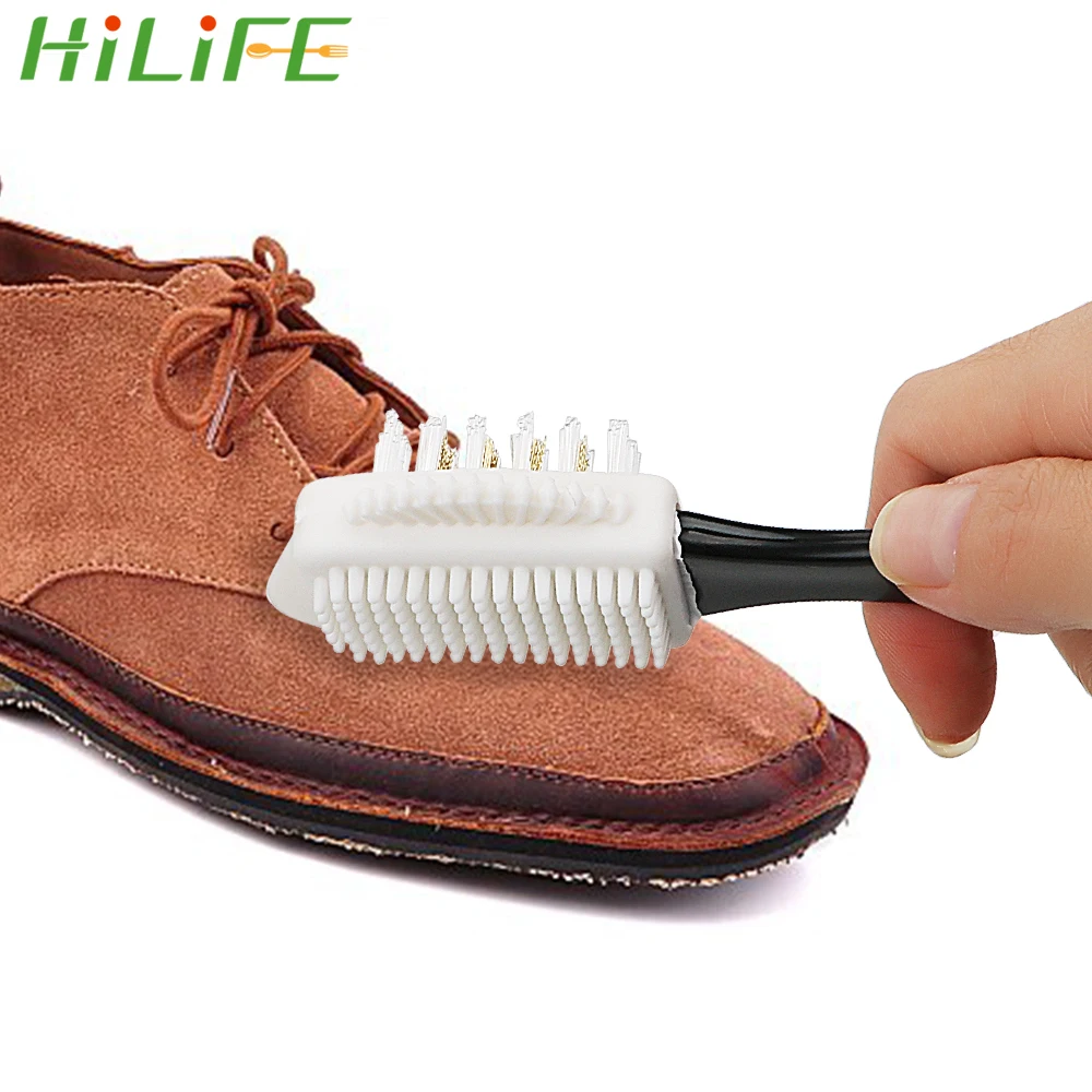 HILIFE 3 сторонняя щетка для обуви многофункциональная из нубука и замши инструмент