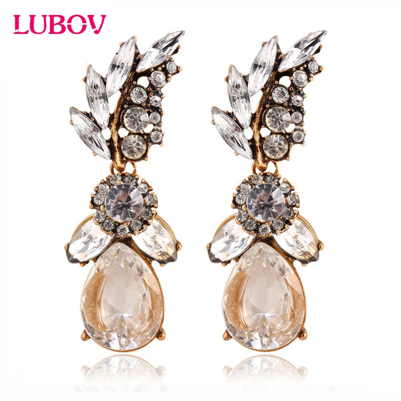Fashion Jewelry Summer Style White Leaf Crystal Acrylic Earrings Irregular Geometric Figure Big Water Women|earrings women|earrings fashion