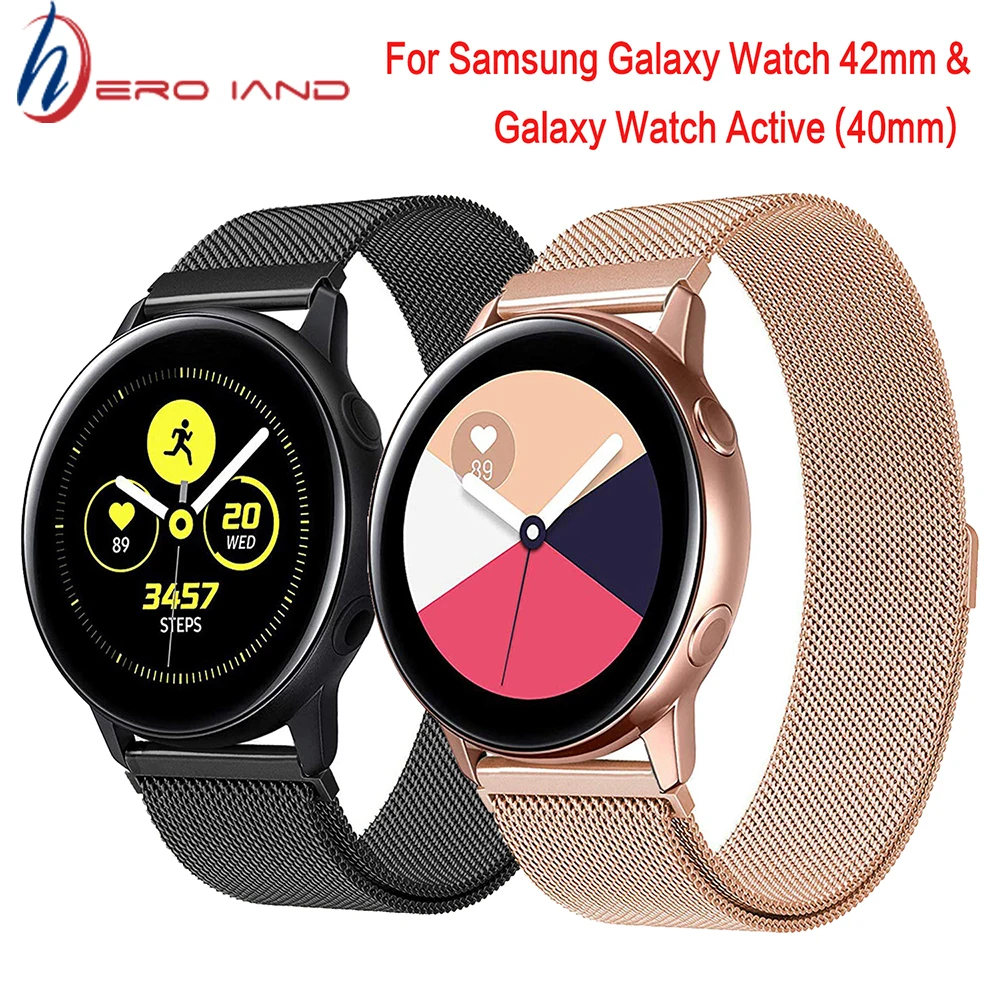 Ремешок для часов Миланский ремешок Samsung Galaxy Watch Active 2 20 мм 40 44 S2 Браслет из