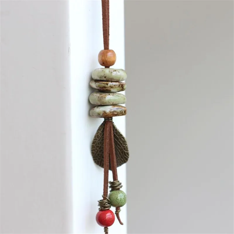Brokenstone Этническая творчески керамическая женщины ожерелье старинных|necklace