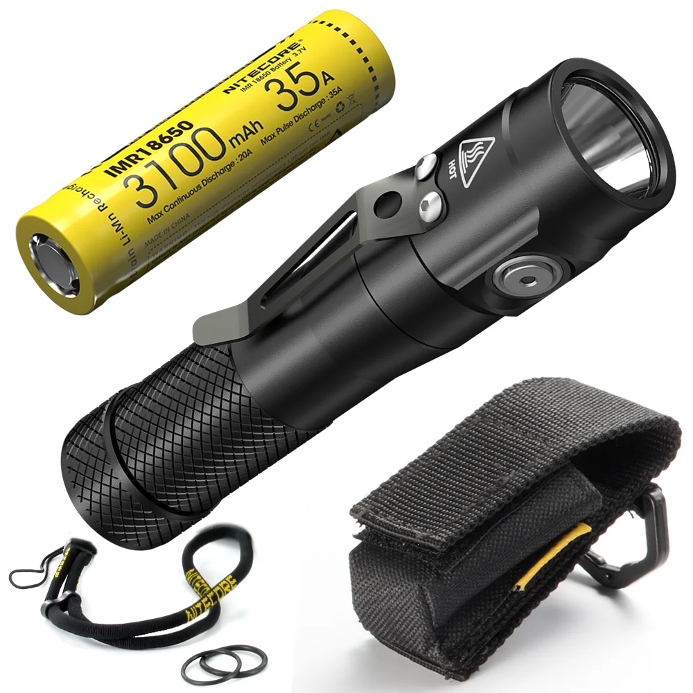 NITECORE 1800 LMs светодиодный фонарик EC30+ IMR18650 батарея Водонепроницаемый Открытый Кемпинг Рыбалка Поиск яркость портативный фонарь